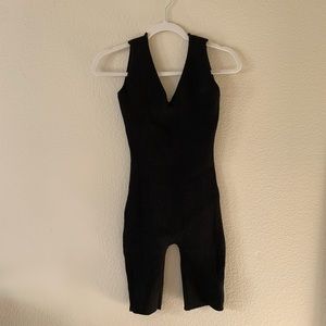 Black Ribbed Body Suit